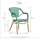 Silla Amelie Verde con Blanco