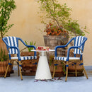 Silla Amelie Azul con Líneas Blancas