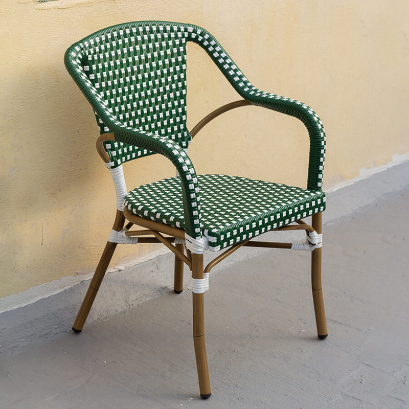 Silla Amelie Verde con Blanco