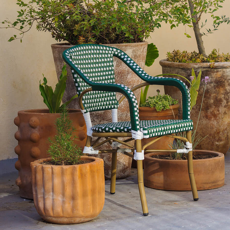 Silla Amelie Verde con Blanco