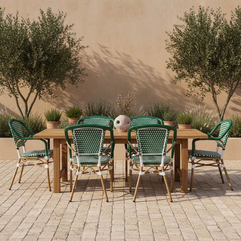 Silla Amelie Verde con Blanco