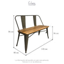 Banca Industry Tipo Tolix Gun Metal