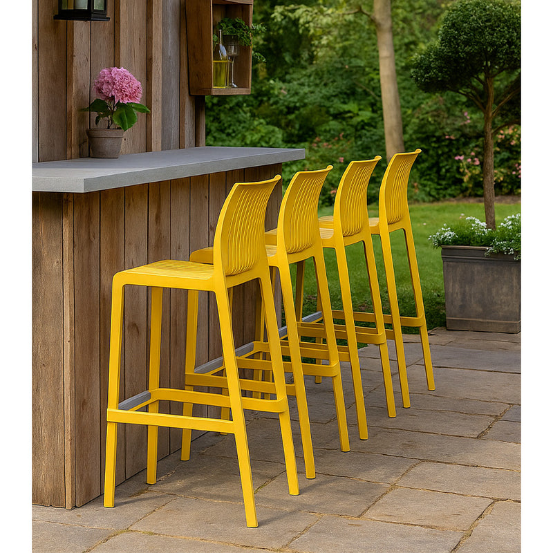 Banco Milos Amarillo 75 cm