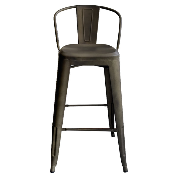 Banco Velvet Gun Metal de 75cm