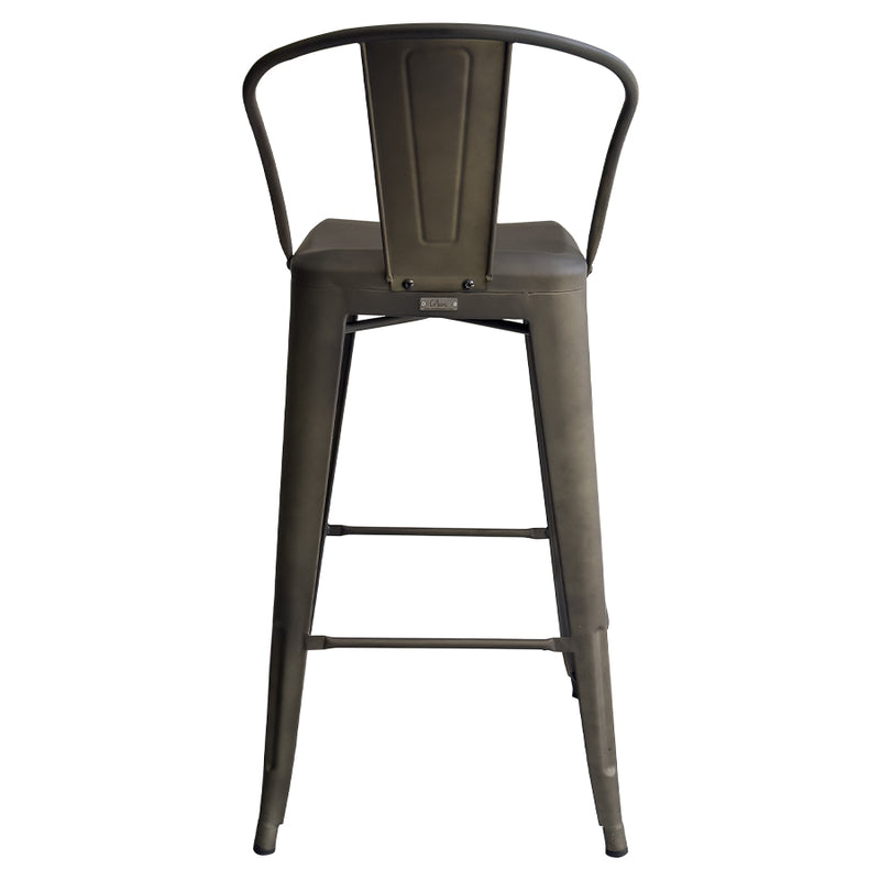 Banco Velvet Gun Metal de 75cm