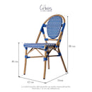 Silla Canah Azul con Crema
