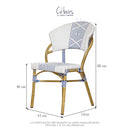 Silla Celie blanco / azul