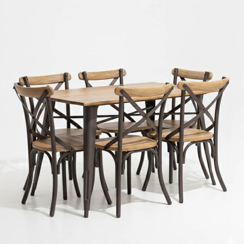 Juego de Comedor Industry 6 Sillas Con Mesa