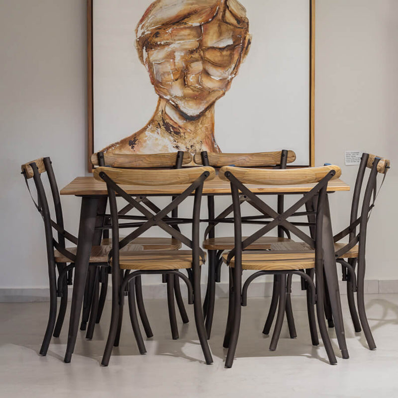 Juego de Comedor Industry 6 Sillas Con Mesa