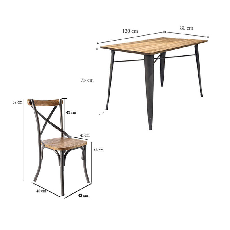 Juego de Comedor Industry 6 Sillas Con Mesa