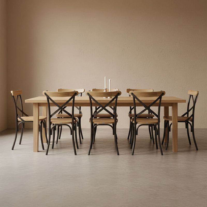 Set de 6 Sillas Crossback Negra