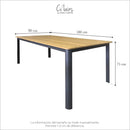 Mesa Rectangular Creta Gris Obscuro