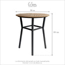 Mesa Periquera Grecia Redonda Gris Obscuro