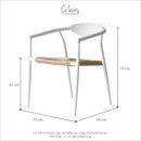 Silla Mykonos Blanca con beige