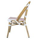 Silla Nantes Blanco con Rojo