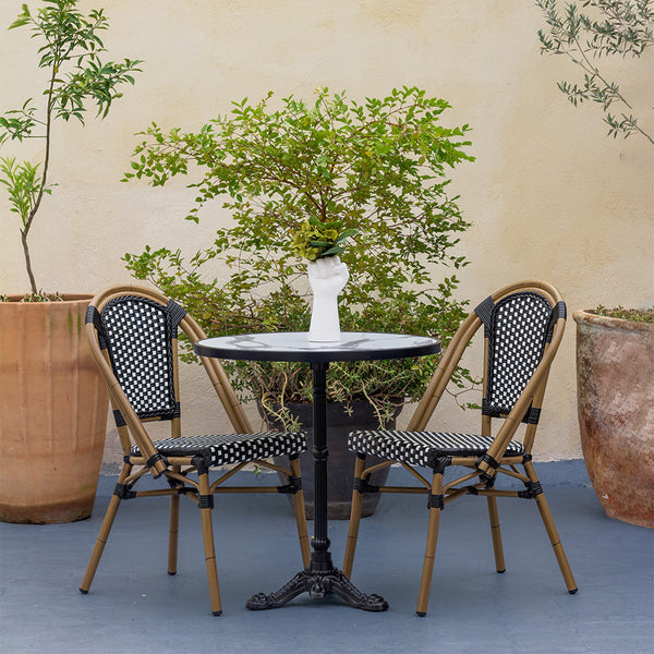 Silla Nantes Negro con Blanco