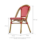 Silla Nantes Rojo con Blanco