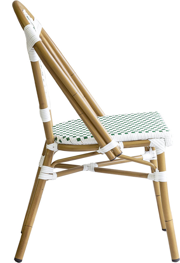 Silla Nantes Blanco con Verde