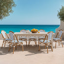 Silla Nantes Blanco con Azul