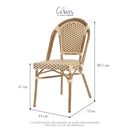 Silla Nantes Crema con Café
