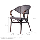 Set de 4 sillas Napoleón Café