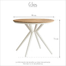 Mesa Blanca Redonda Macedonia 90CM