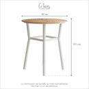 Mesa Periquera Grecia Redonda Blanca