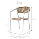 Silla Porto Blanco con beige