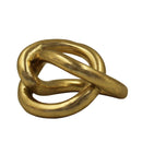 Escultura Decorativa Nudo Naja I en Resina Acabado Dorado