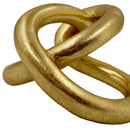 Escultura Decorativa Nudo Naja I en Resina Acabado Dorado