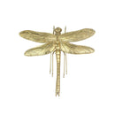 Figura Decorativa de Pared, Libélula en Resina Acabado Dorado I
