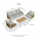 Sala Rafina Set de 4 piezas
