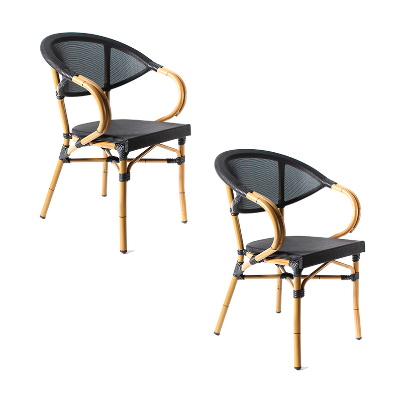 Set de 2 sillas Napoleon Negro