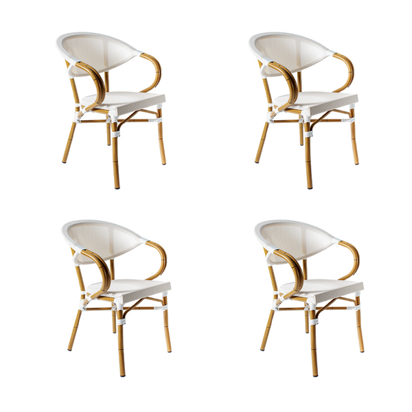 Set de 4 sillas Napoleón Blanca