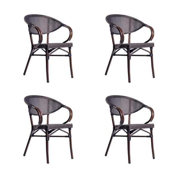 Set de 4 sillas Napoleón Café