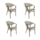 Set de 4 sillas Napoleón Miel