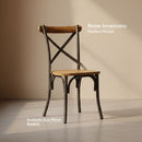 Set de 6 Sillas Crossback Gun Metal