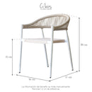 Silla Sicilia Beige con blanco