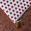 Silla Nantes Blanco con Rojo