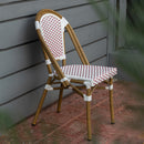 Silla Nantes Blanco con Rojo