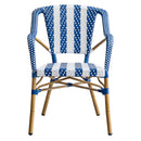 Silla Amelie Azul con Líneas Blancas