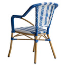 Silla Amelie Azul con Líneas Blancas