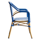 Silla Amelie Azul con Líneas Blancas