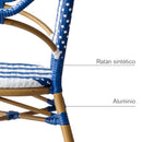 Silla Amelie Azul con Líneas Blancas