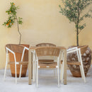 Silla Porto Blanco con beige