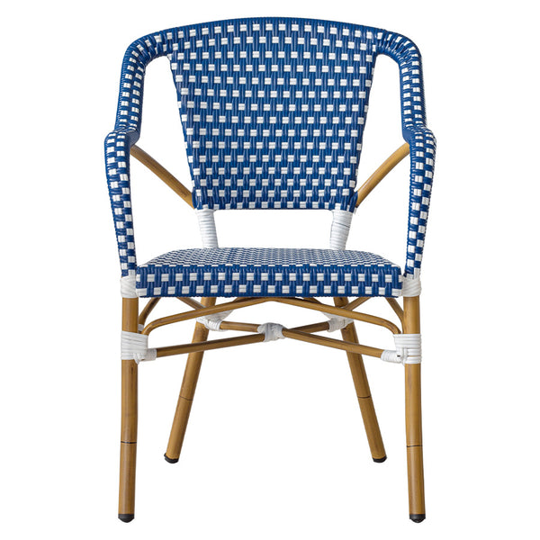 Silla Amelie Azul con Blanco