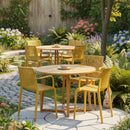 Silla Milos Amarilla Con Brazos