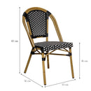 Silla Nantes Negro con Blanco