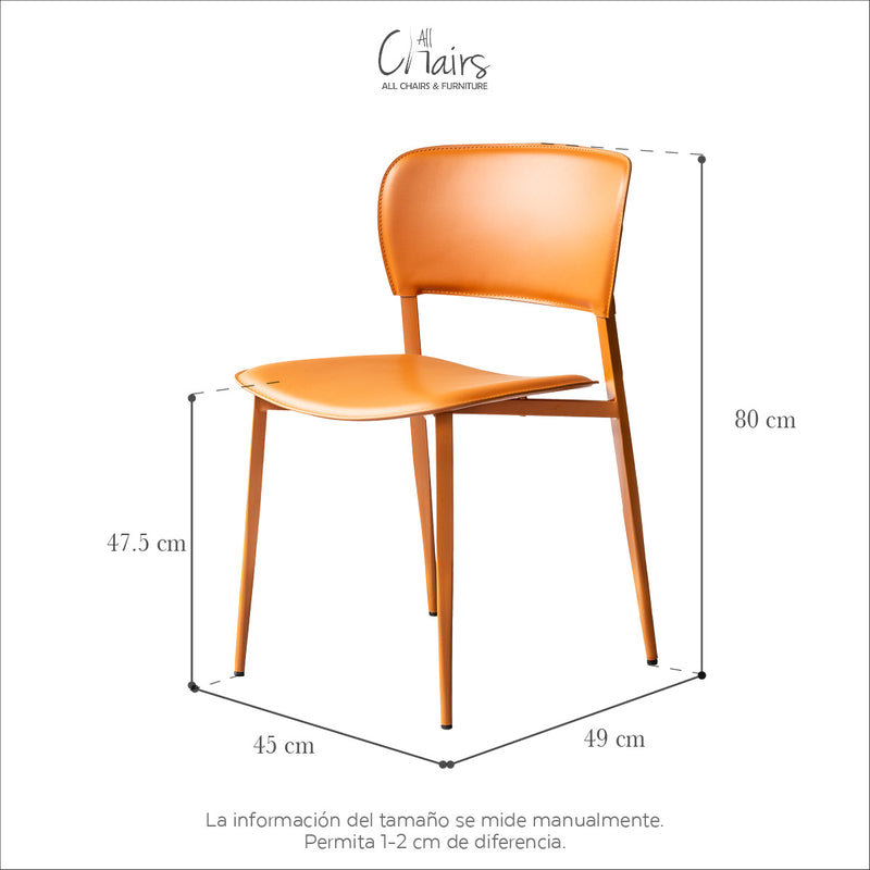 Silla Siena Naranja Claro