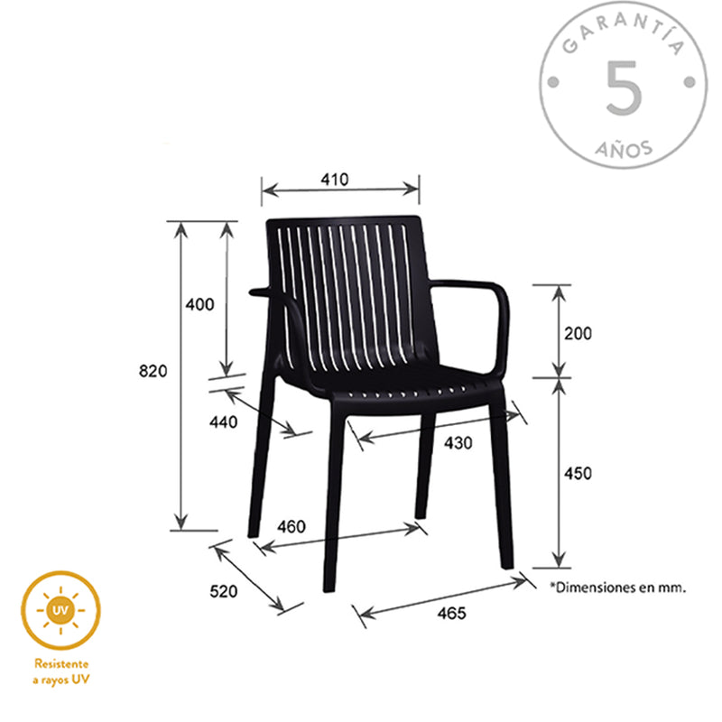 Silla Milos Sin Brazo Verde Agave